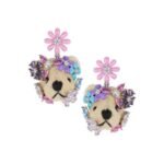 Y2K Sweet - Cool Floral Teddy Bear Earrings