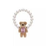 Y2K Pearl & Teddy Bear Rhinestone Bracelet
