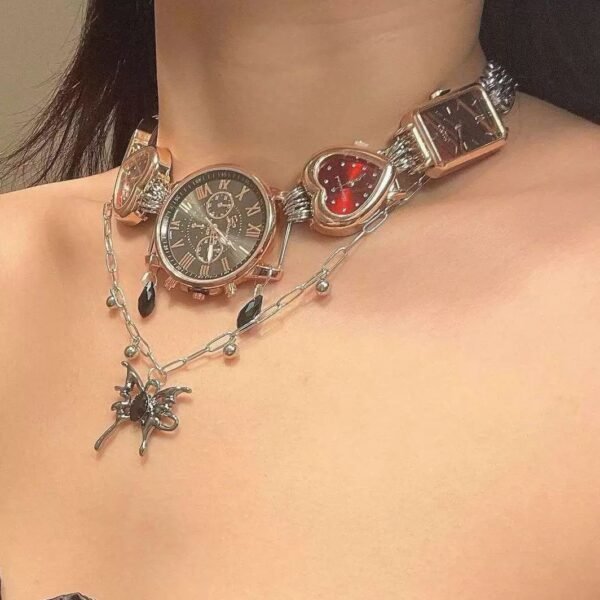 Y2K Time - Mix Layered Choker