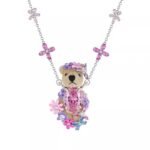 Millennium Dreamy Flower - adorned Teddy Bear Choker