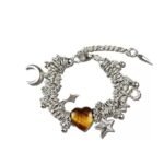 Starry Heart Moon Bracelet