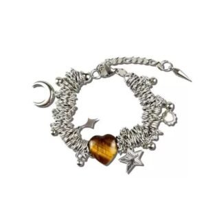 Starry Heart Moon Bracelet
