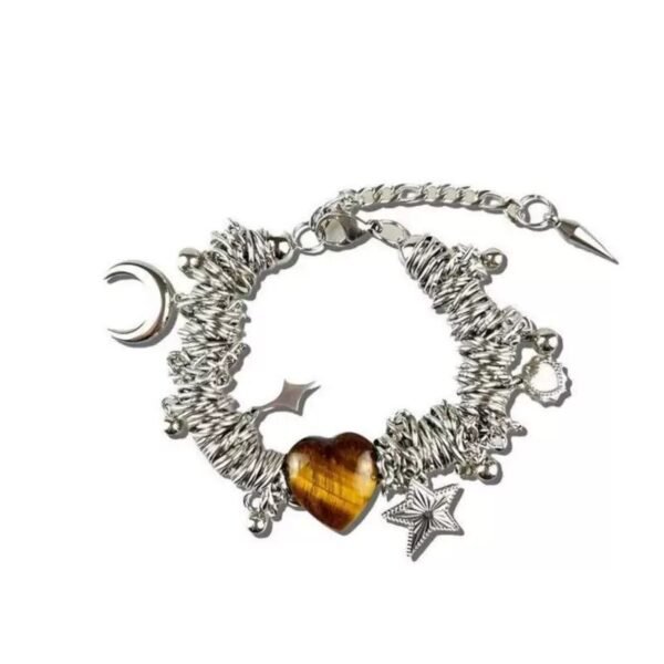 Starry Heart Moon Bracelet